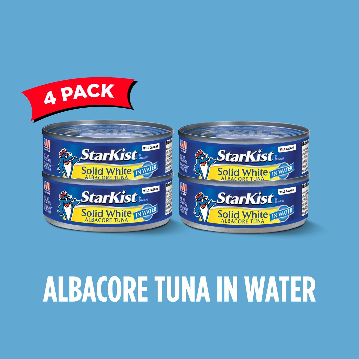 Starkist Solid White Tuna In Water, 5 Oz,4 Count