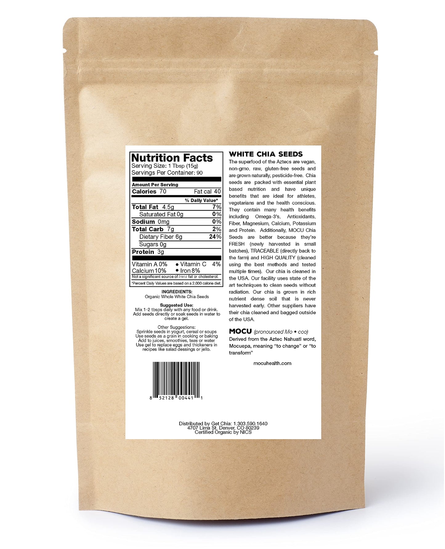 Certified Organic Chia Seeds | Triple Cleaned In Usa | Cold Stored | Freshly Harvested | 3 Lbs