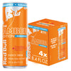 Red Bull Amber Edition Sugar Free Energy Drink, Strawberry Apricot, 8.4 Fl Oz, Pack of 4 Cans, Model RB243200