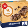 Fiber One Chewy Bars, Oats and Chocolate, Fiber Snacks, 5 Ct, 7 oz