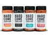 Hardcore Carnivore CORE PACK: Black beef seasoning, Red all-purpose seasoning, TexMex seasoning, Sweet BBQ rub seasoning (4 pk)