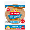 Mission Carb Balance Whole Wheat Flour Tortillas, Fajita Size, 8 Count