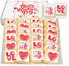 Valentines Day Cookies Class Favors Gift Basket For Kids Men Women Co Workers Teacher | Individually Wrapped | 24 Pack | Love Heart Be Mine (Extra Large)