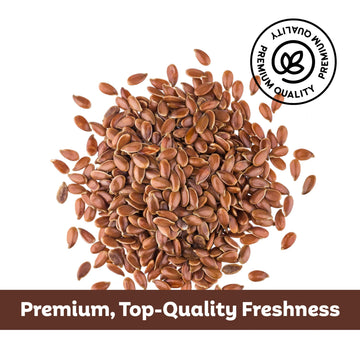 Roots Circle Premium Brown Whole Raw Flax Seeds - Rich In Fiber, Omega-3 Fatty Acids | Great For Baking, Salads, Smoothies & Pro