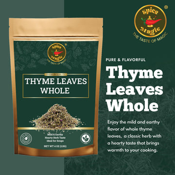 SPICE MAGIC Dried Thyme Leaves, Gourmet All-Natural Herb, 4 oz (113 g)