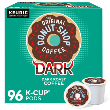 The Original Donut Shop Dark Coffee, Keurig Single-Serve K-Cup Pods, Dark Roast, 96 Count (4 Packs Of 24)