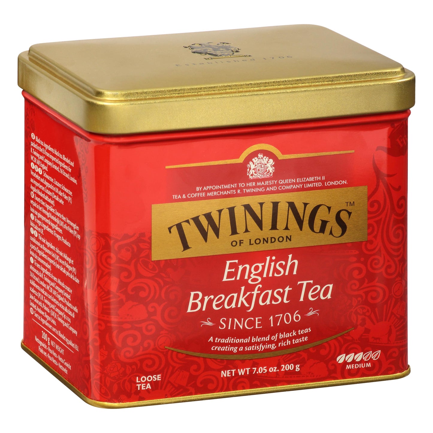 Twinings English Breakfast Loose Tea Tins, 3.53 Ounce Tins (Pack Of 6), Smooth, Flavourful, Robust Black Tea Leaves, Caffeinated, Enjoy Hot Or Iced