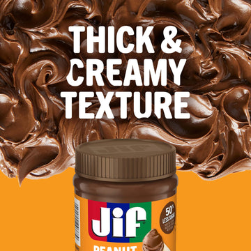 Jif Peanut Butter & Chocolate, 15 Ounce (Pack Of 12), Less Sugar, Thick & Creamy Texture
