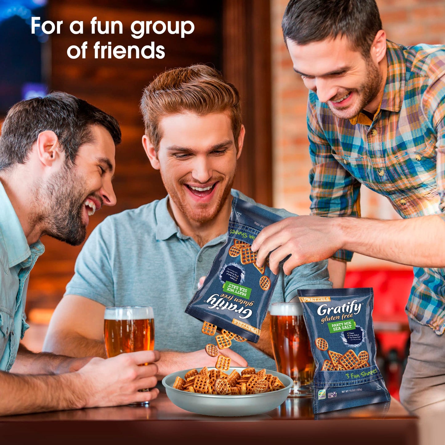 Osem Gratify Pretzel Party Mix Sea Salt 2 pack (10.5 ounce x 2) Vegan and Gluten Free Oven Baked Deliciousness