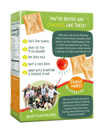 Artisan Tropic Tomato Herb Crackers, Gluten Free, Grain Free, 4.25 Ounces (Pack Of 6)
