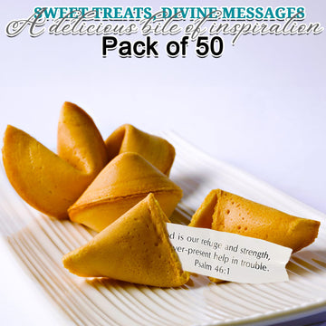 Fun Express Bible Verse Fortune Cookies - 50 Count Pack for Easter Celebrations and Candy Treats