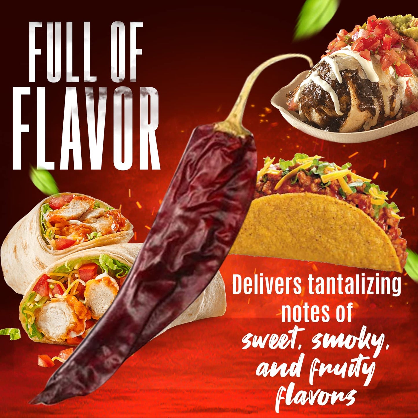 Fusion Select Guajillo Chiles Pepper - Natural And Premium - Mexican Recipes Like Mole, Tamales, Salsa, Sauce - Resealable Package (4 Oz)