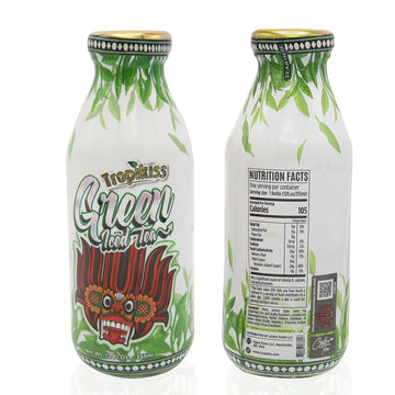 Tropikiss 12-Pack Green Iced Tea - Antioxidant-Rich Refreshing Drink | Natural Bottled Ice Tea | Healthy & Flavorful Beverage