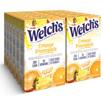 Welch s Singles To Go Water Drink Mix - Powder Sticks, 12 Boxes with 6 Packets Each - 72 Total Servings, Orange Pineapple, Pack