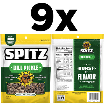 Spitz Sunflower Seeds, Dill Pickle, 6 Ounce (Pack of 9)