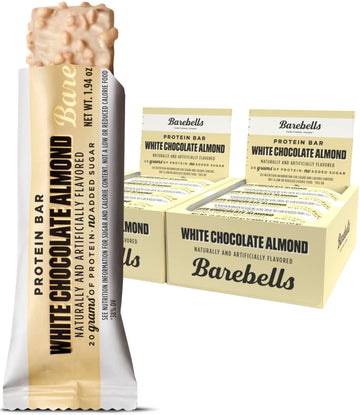 Barebells Protein Bars White Chocolate Almond - 12 Count, Pack Of 2 - Protein Snacks With 20G Of High Protein - Chocolate Protei