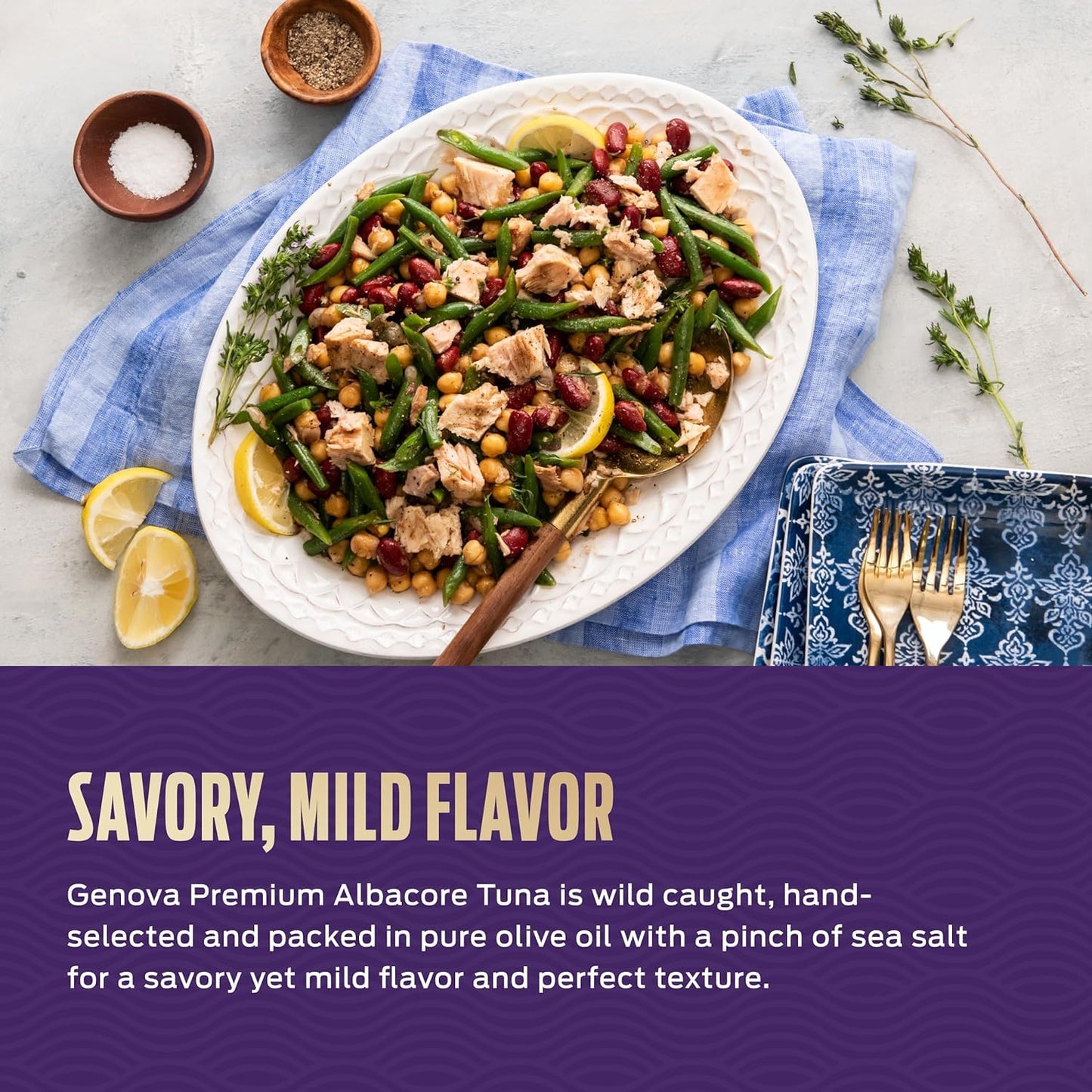 Genova Premium Albacore Tuna In Olive Oil, Low Sodium, Wild Caught, Solid White, 5 Oz. Can (Pack Of 12)