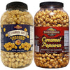 Stonehedge Farms Flavored Popcorn Variety Pack | Caramel & Cinnamon Bun | 30 oz (Pack of 2) | Bulk Popped Carmel Corn | Made in