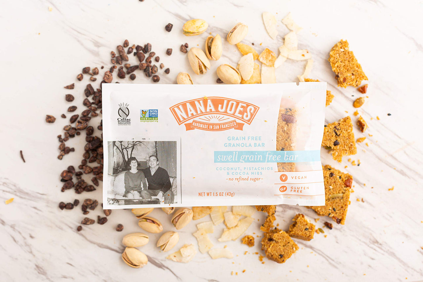 NANA JOES GRANOLA Swell Grain-Free Granola | Coconut & Pistachios | Gluten-Free, Vegan | 12 Pack