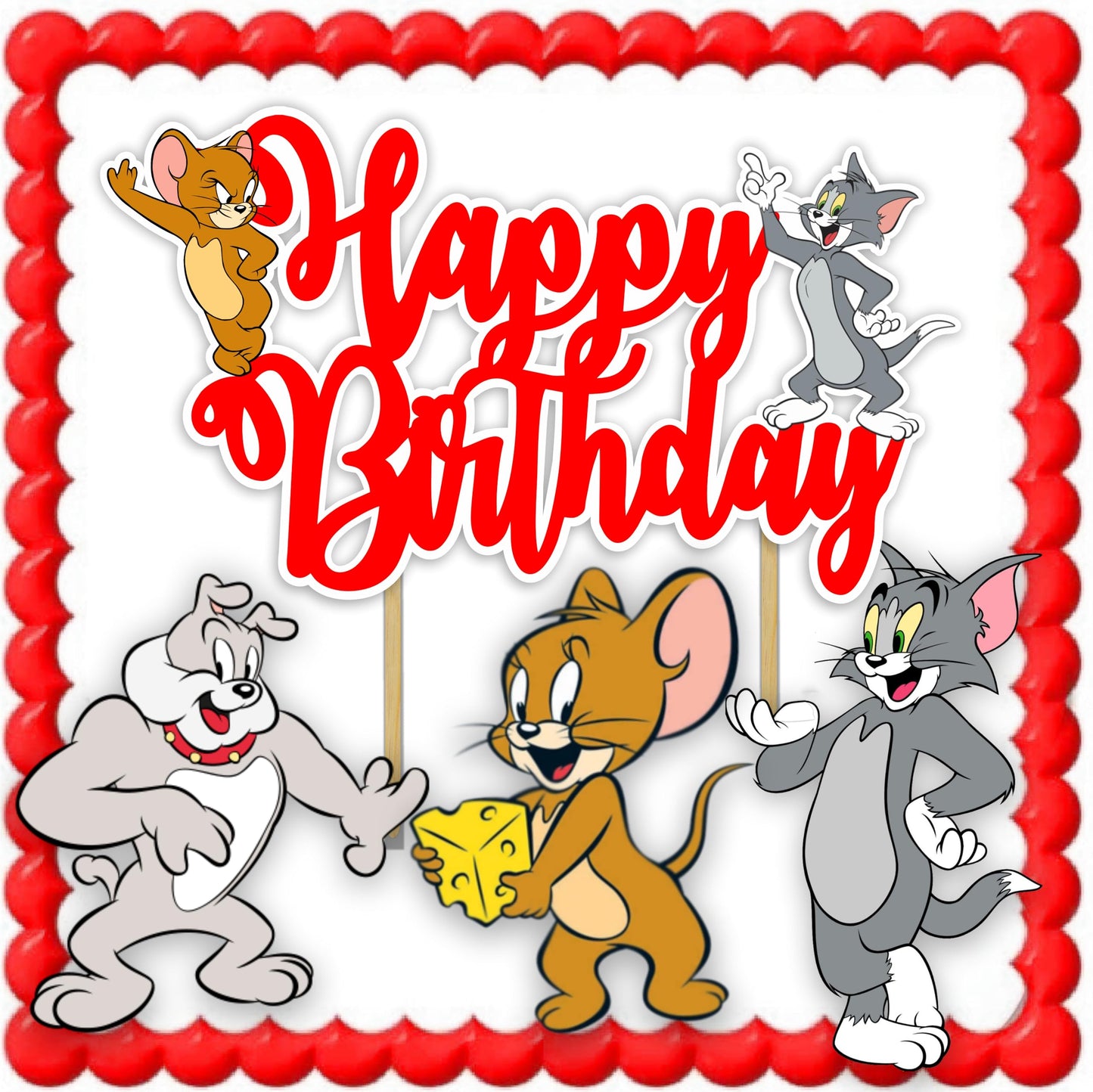 Seyal Tom & Jery Happy Birthday Cake Topper