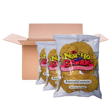 El Nacho Grande Portion Pak Nacho Chips - 3 oz Bag (Case of 48)