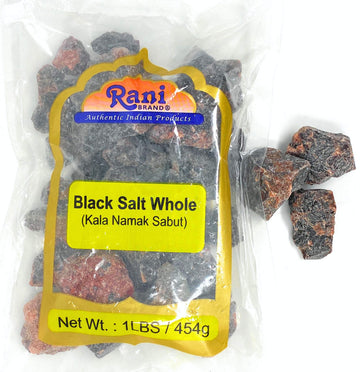 Rani Black Salt Raw Whole (Kala Namak) Mineral 16Oz (1Lb) 454G ~ Unrefined, Pure And Natural | Vegan | Gluten Friendly | Non-Gmo | Indian Origin | Perfect For Tofu Scramble