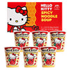 Hello Kitty Instant Ramen Noodle Cup |6 Pack Vegan Spicy Flavor | Premium Microwaveable Ramen Soup Mix, Asian Snacks