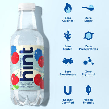 Hint Fruit-Infused Bottled Water, Sugar-Free, 16 Fl Oz, Summer Classics Variety Pack, Zero Calories, Natural Fruit Essences, Pack of 12