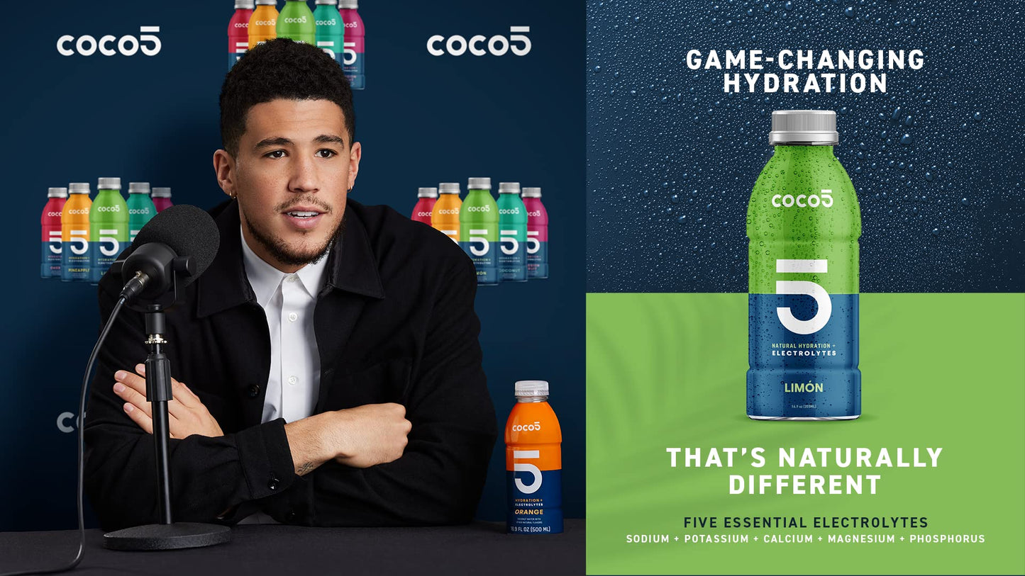 Coco5 Clean Sports Hydration Limon Flavor | 100% Natural | 50% Less Sugar | Nothing Artificial | Non-Gmo | Gluten Free | Develop