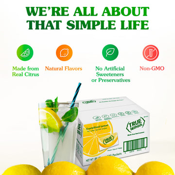 True Lemon Water Enhancer Packets - Sugar-Free, 0 Calorie Drink Mix with Real Lemon Flavor (Bulk Pack of 500)