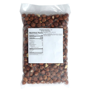 Roasted Hazelnuts, 1 Pound Bag Fresh Hazelnuts, The Hampton Popcorn & Candy Company