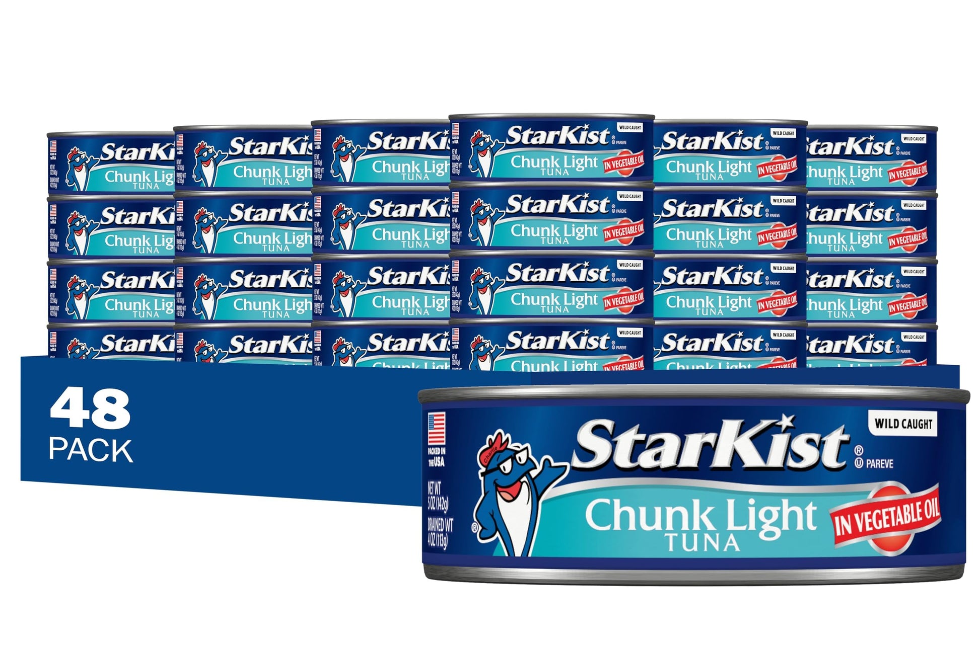 StarKist Chunk Light Tuna in Oil, 5 Oz, Pack of 48