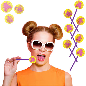 Fruidles Insects Tattoo Lollipop Suckers Candy, Great for Goody Party Bag Fillers, Individually Wrapped (5 Pounds, Bulk)