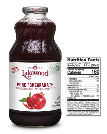 Lakewood Pure Pomegranate Juice, 32 Fl Oz (Pack Of 6)