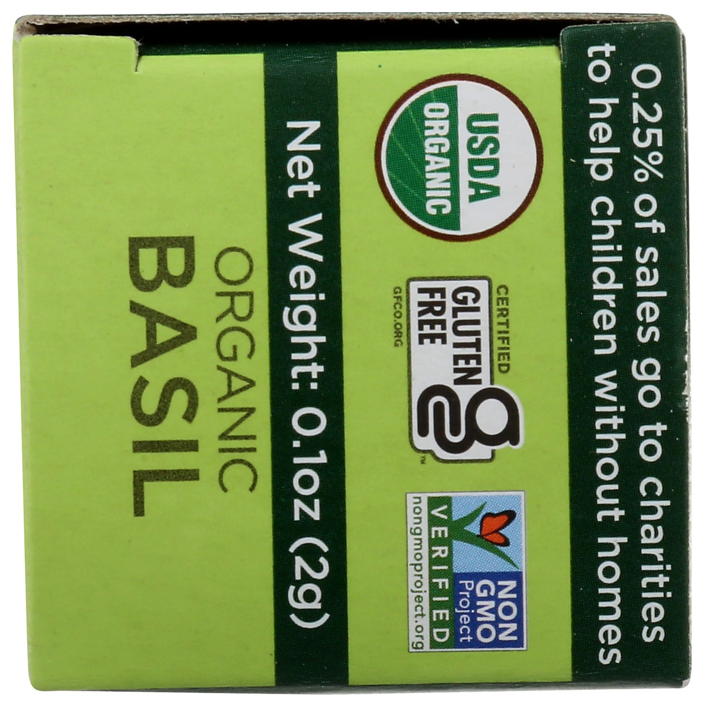 Spicely Organic Basil 0.1 Oz Certified Gluten Free