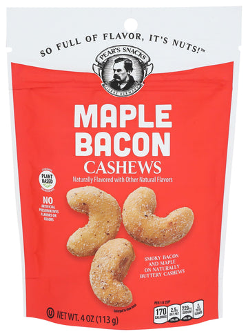 Pear'S Snacks Maple Bacon Cashews, 4 Oz