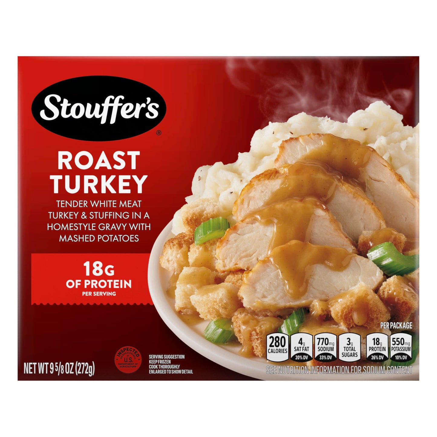 Stouffers Roast Turkey, Frozen Meal, 9.59 Ounce (Pack of 1)