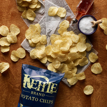Kettle Brand Potato Chips, Sea Salt And Vinegar, 8.5 Ounce Bags (Pack Of 12)