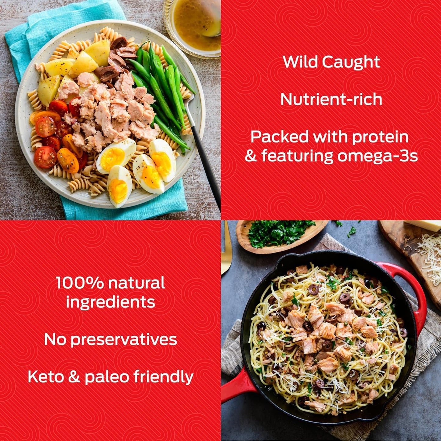 Genova Premium Lite Yellowfin Tuna In Water, Wild Caught, Solid Light, 5 Oz. Can (Pack Of 12)