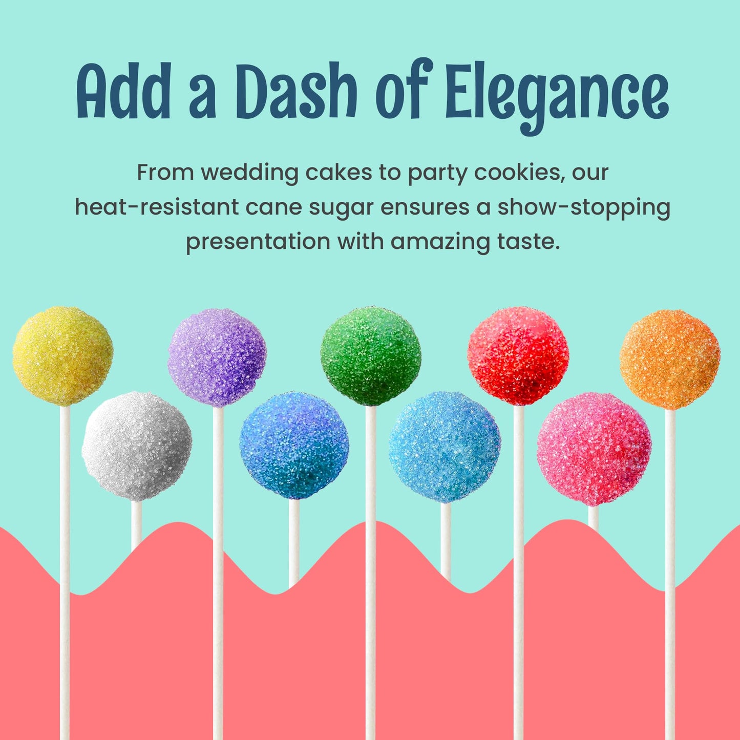 Ocreme Sanding Sugar For Cookie Decorating - Eye-Catching Blue Sugar Crystals For Unique Cake Toppings - Extra Sugar For Cake To