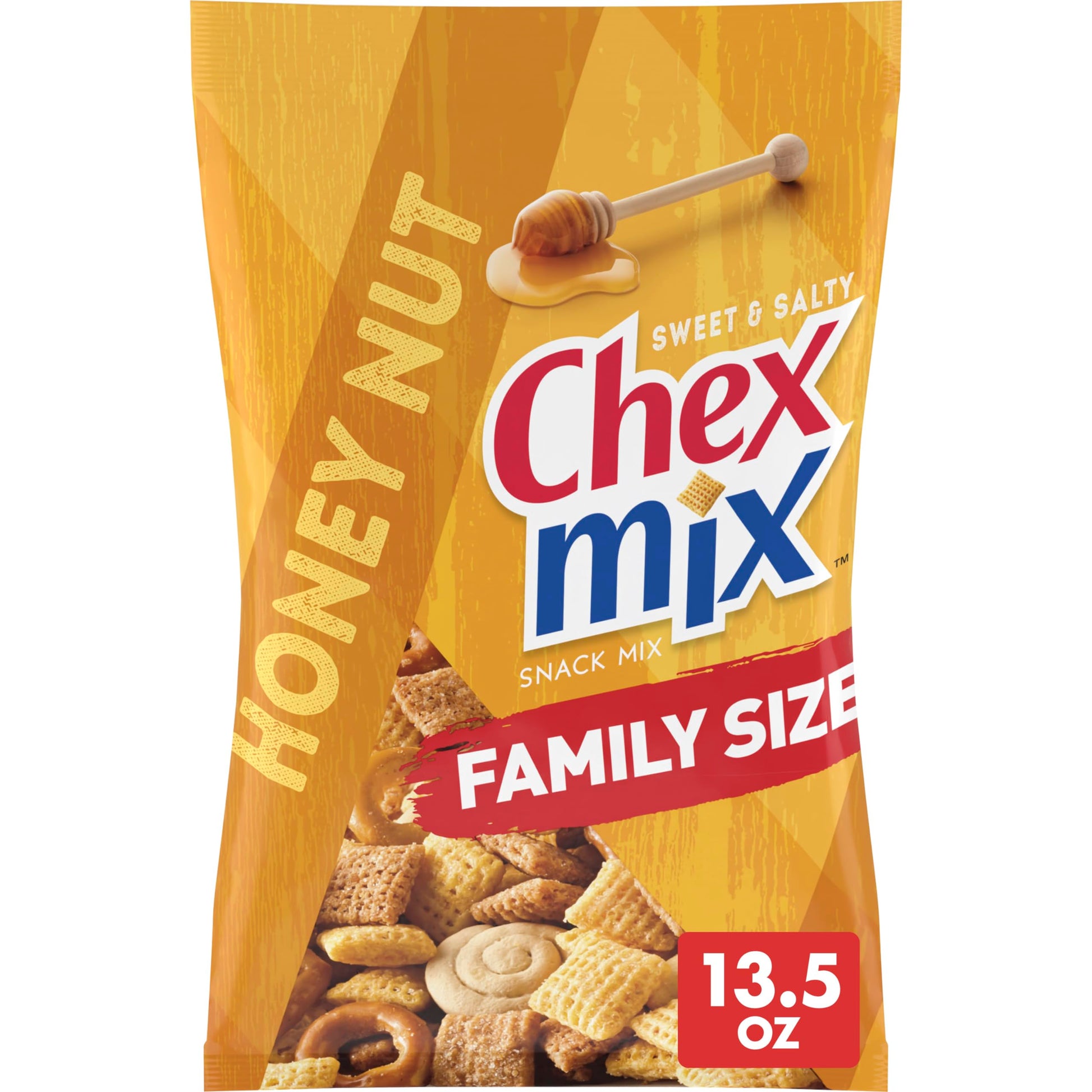 Chex Mix Honey Nut Sweet and Salty Snack Mix, Snacks, Family Size, 13.5 oz