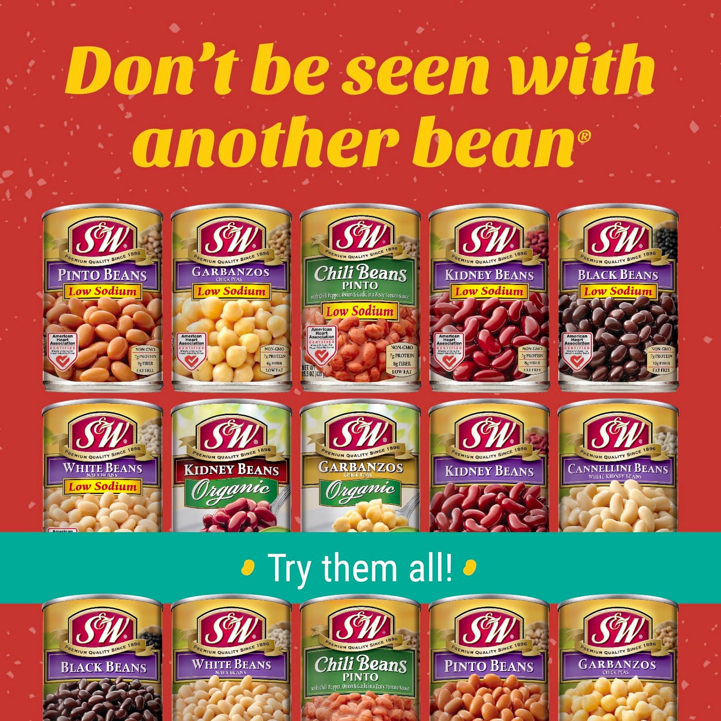(12 Pack) S&W - Organic Canned Black Beans, 15 Ounce Can, New