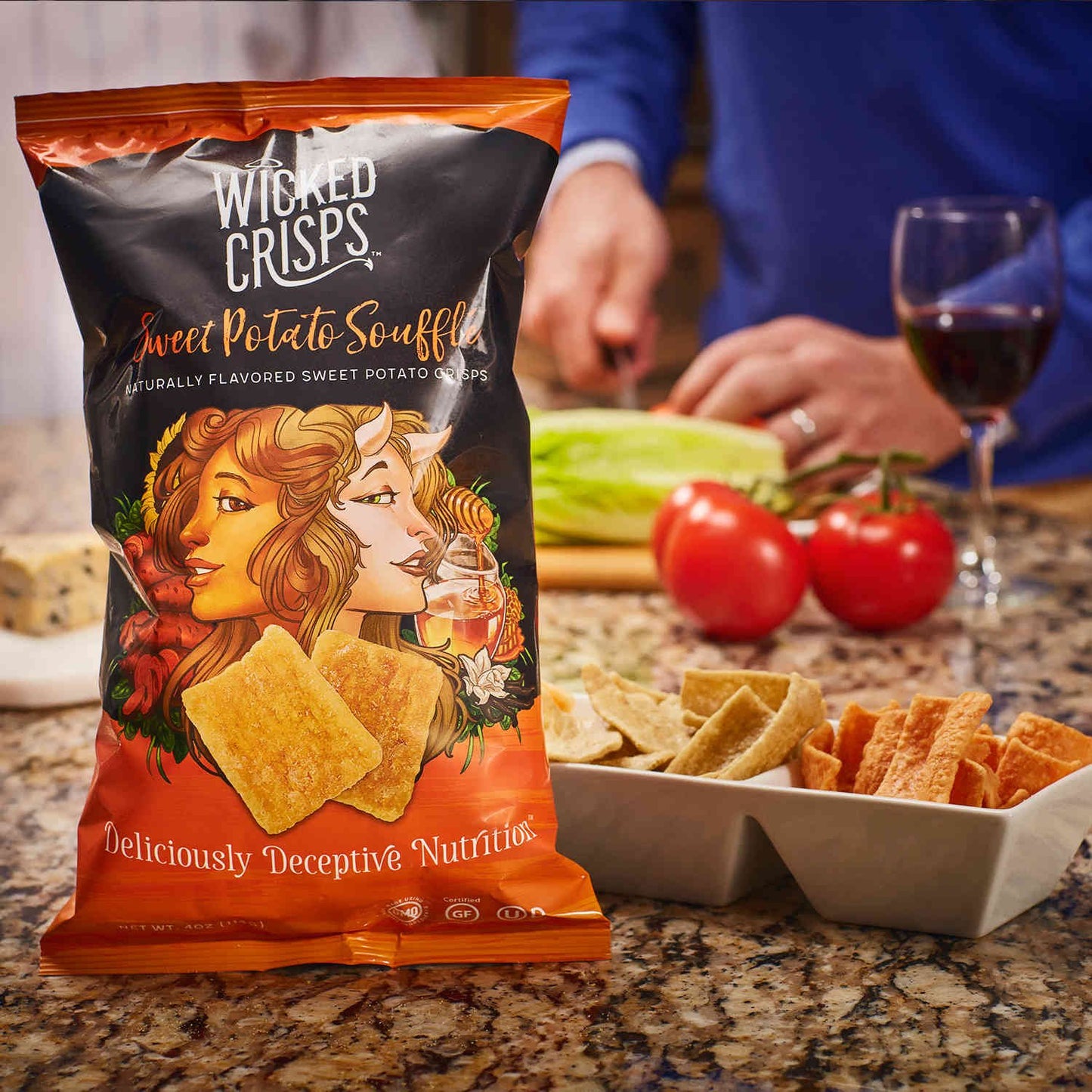 Wicked Crisps Baked Veggie Chips Variety Pack Gluten-free Low-fat Non-GMO 16oz (4 pack)