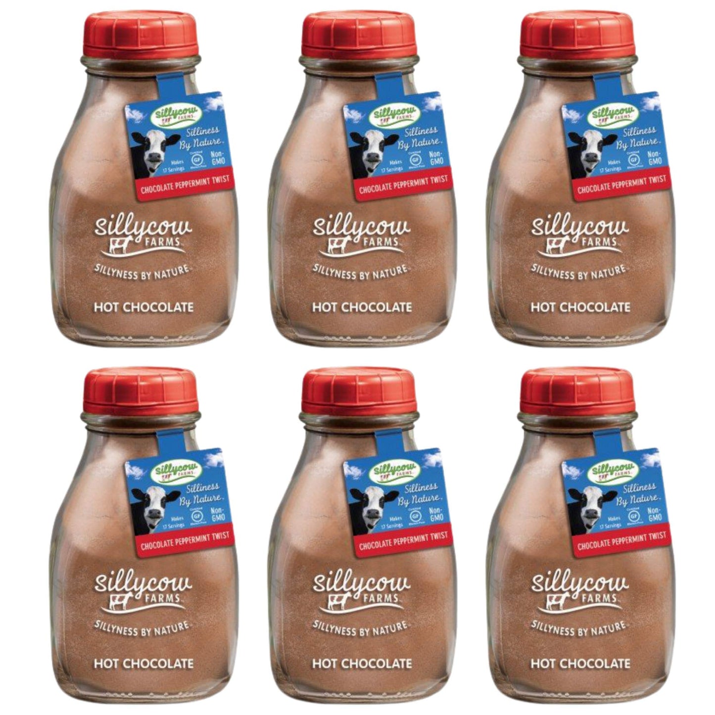 Silly Cow Farms Hot Chocolate Mix Rich Chocolate Delight Gluten Free, Non GMO Dairy Free Indulgence with Pure Peppermint Twist F