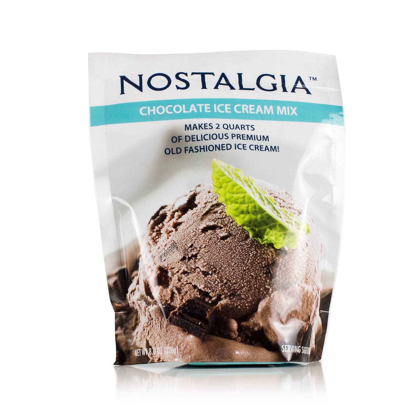 Nostalgia Icp825Choc8Pk Premium Chocolate Ice Cream Mix, 8 (8-Ounce) Packs, Makes 16 Quarts Total