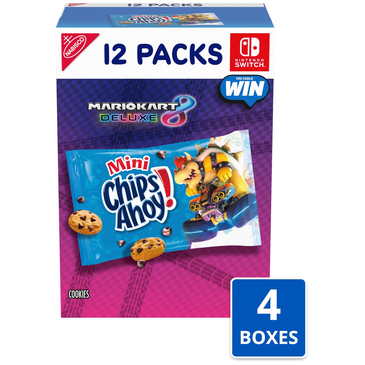 Chips Ahoy! Mini Original Chocolate Chip Cookies, 48 Snack Packs (4 Boxes)