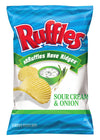 Ruffles Potato Chips, Sour Cream and Onion, 8.5 Ounce (Pack of 4)