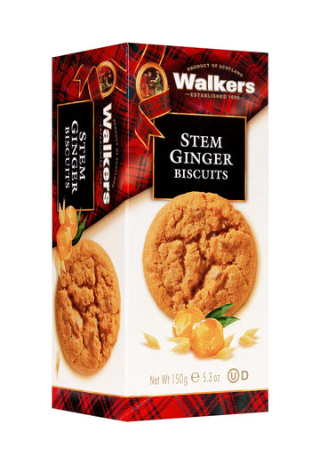 Walkers Stem Ginger Biscuits, 5.3-Ounce Boxes (Pack of 12)