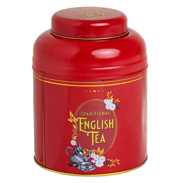 New English Teas Vintage Victorian Tea Caddy With 80 English Teabags (Red)