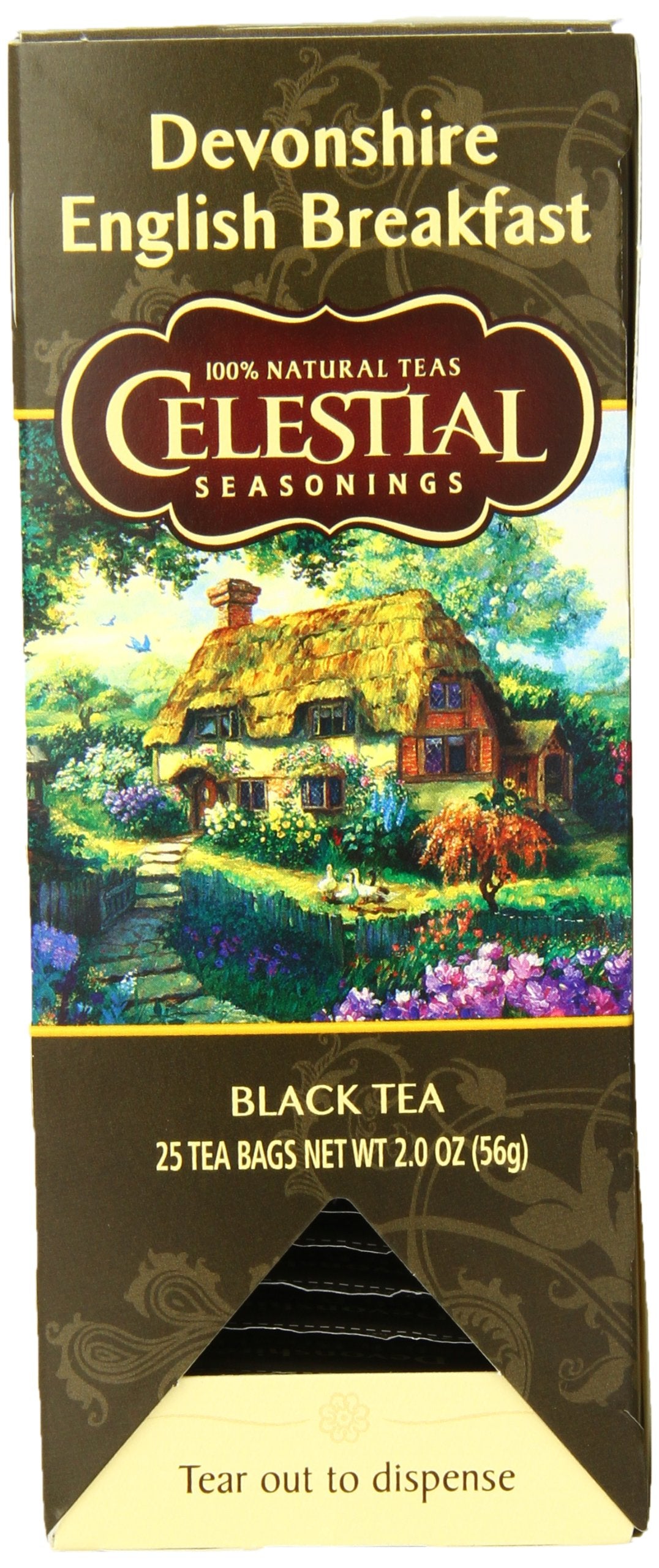 Celestial Seasonings Black Tea Devonshire English Breakfast Contains Energy Blend 25 Tea Bags (Pack Of 6)